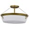 Nuvo Rowen 4-Light Semi Flush Natural Brass Etched White Glass 60/7752 - alternate 5